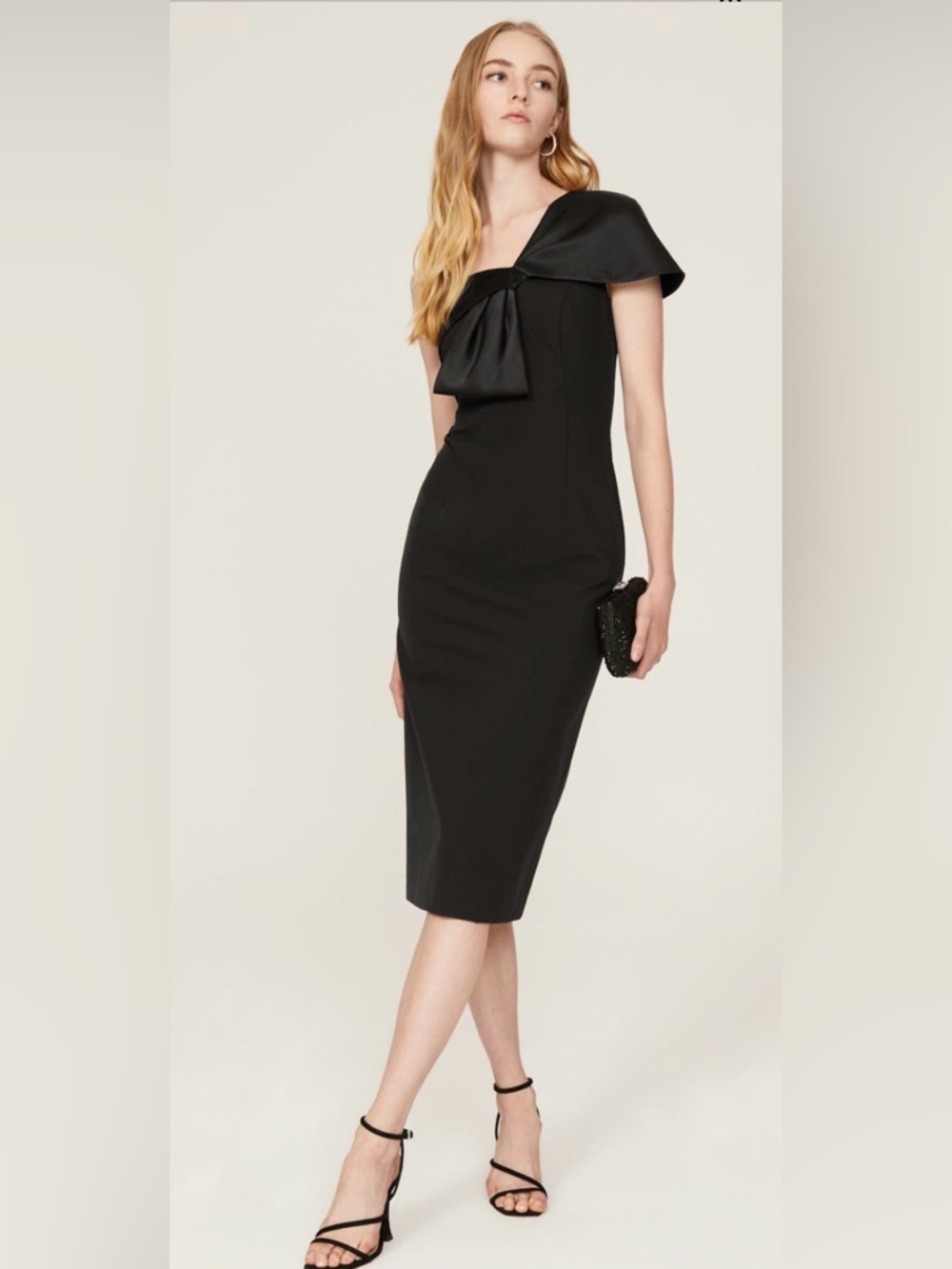 Sachin + Babi Sandra Bow- Embellished Midi Dress